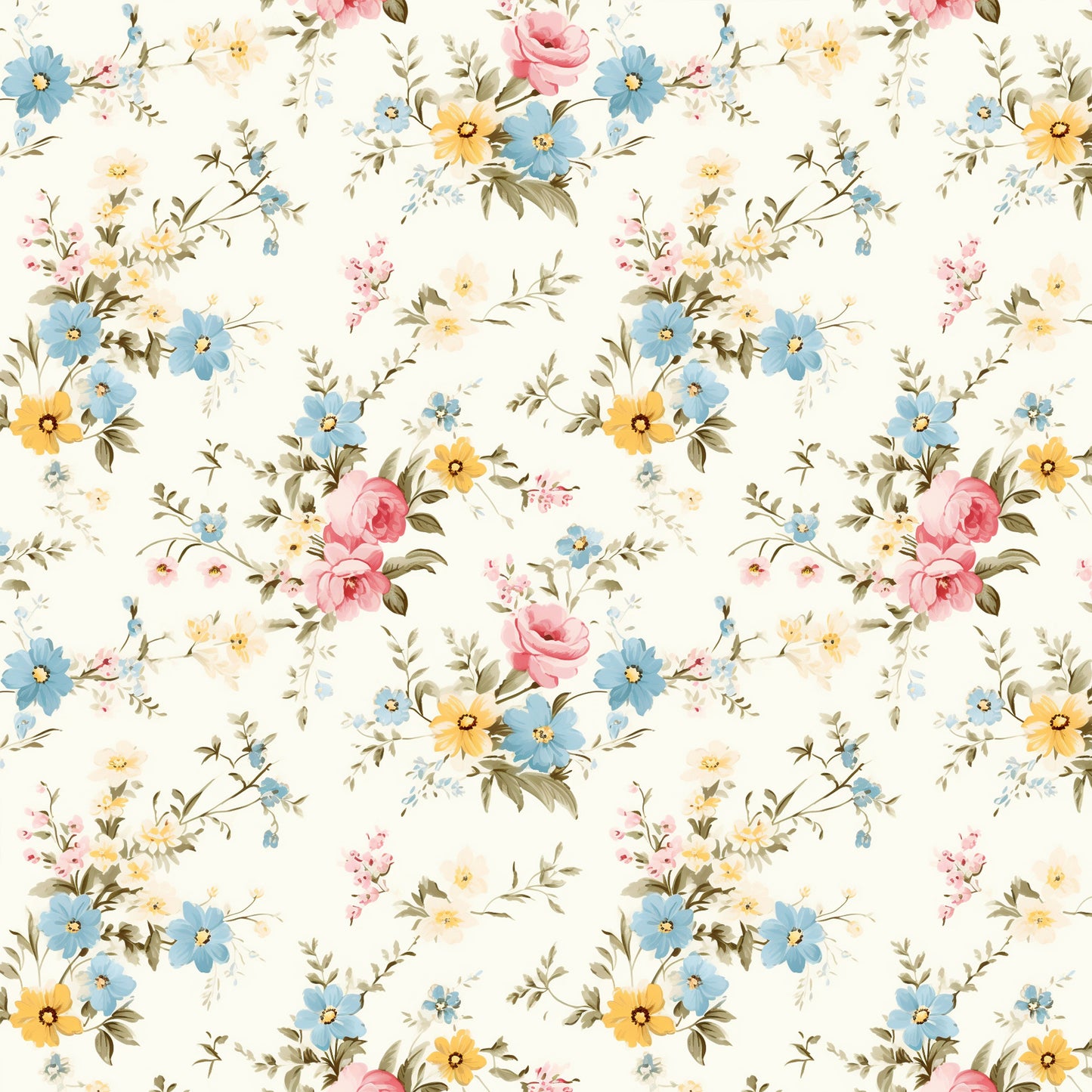 VB Blümchen creme,bunt