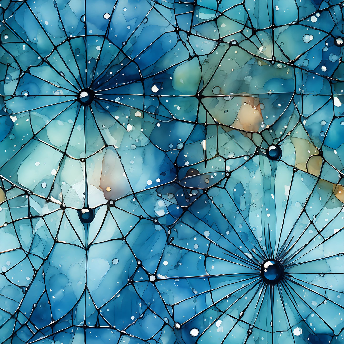 VB Spider crystal blue Spiderweb