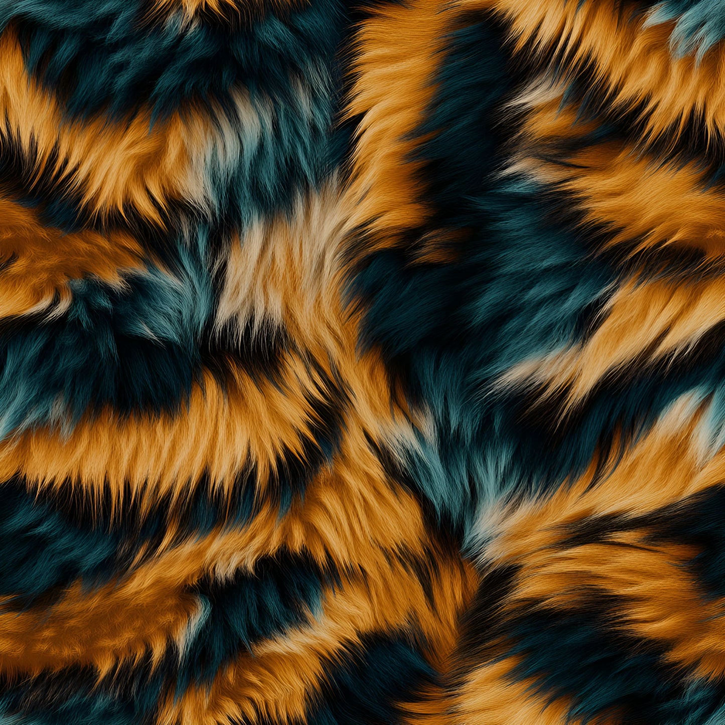 Karneval Tiger braun petrol