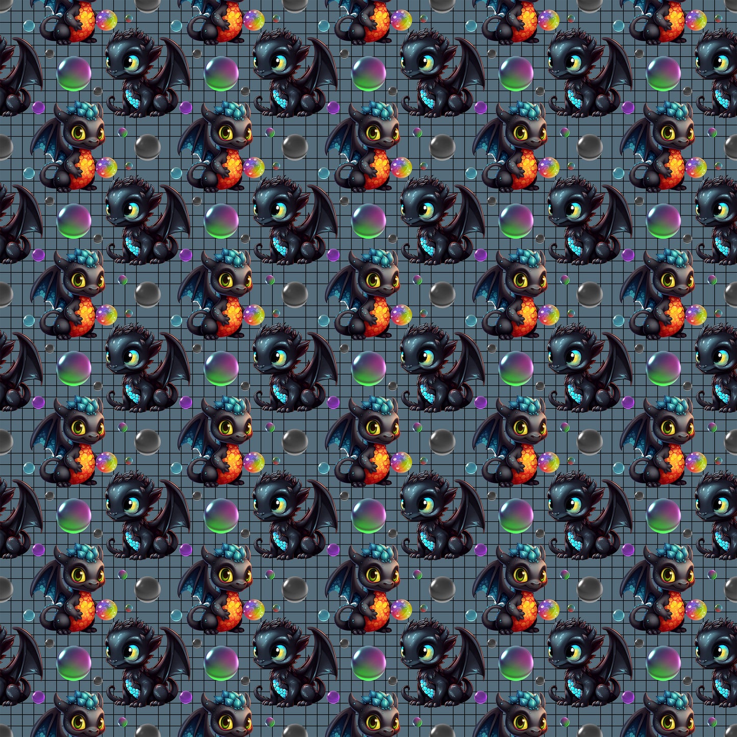 kleiner Drache schwarz