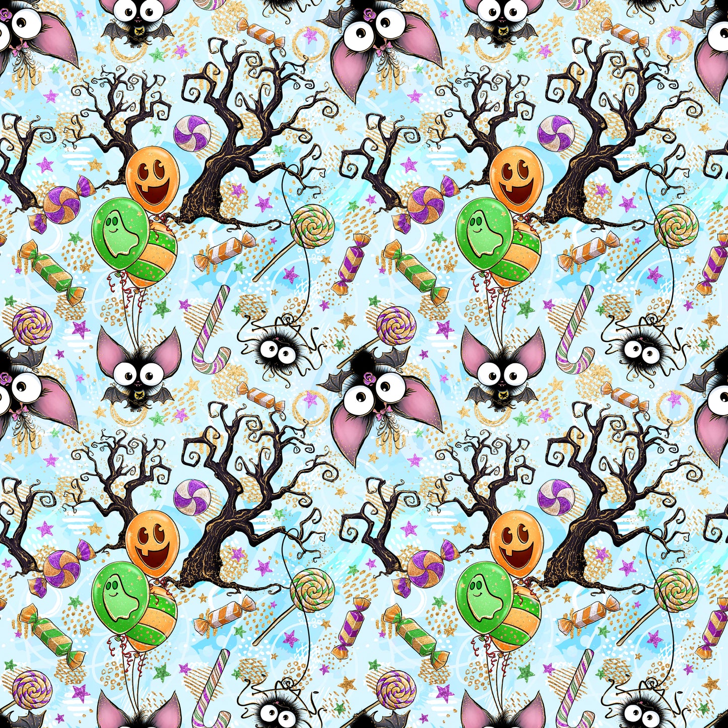 VB Halloween Bat Family Grusel weiß