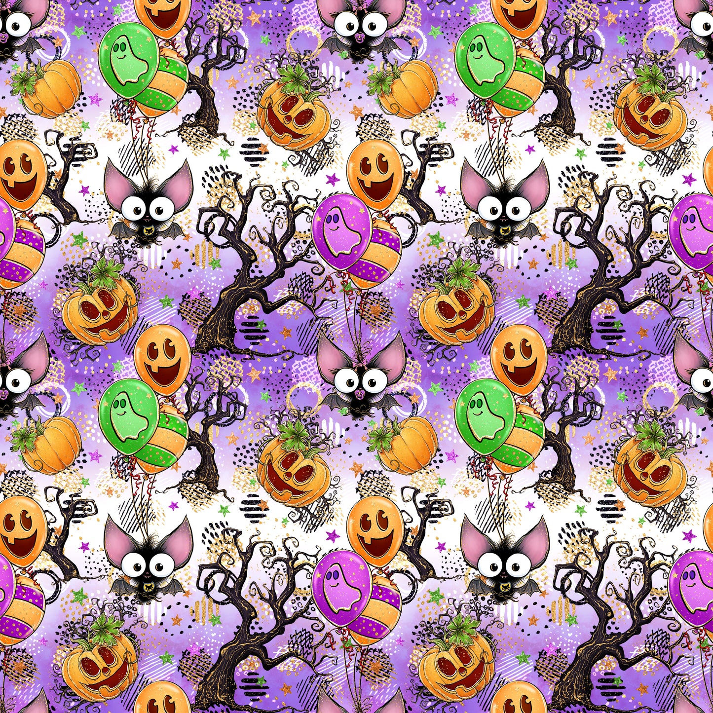 VB Halloween Bat Family Grusel lila