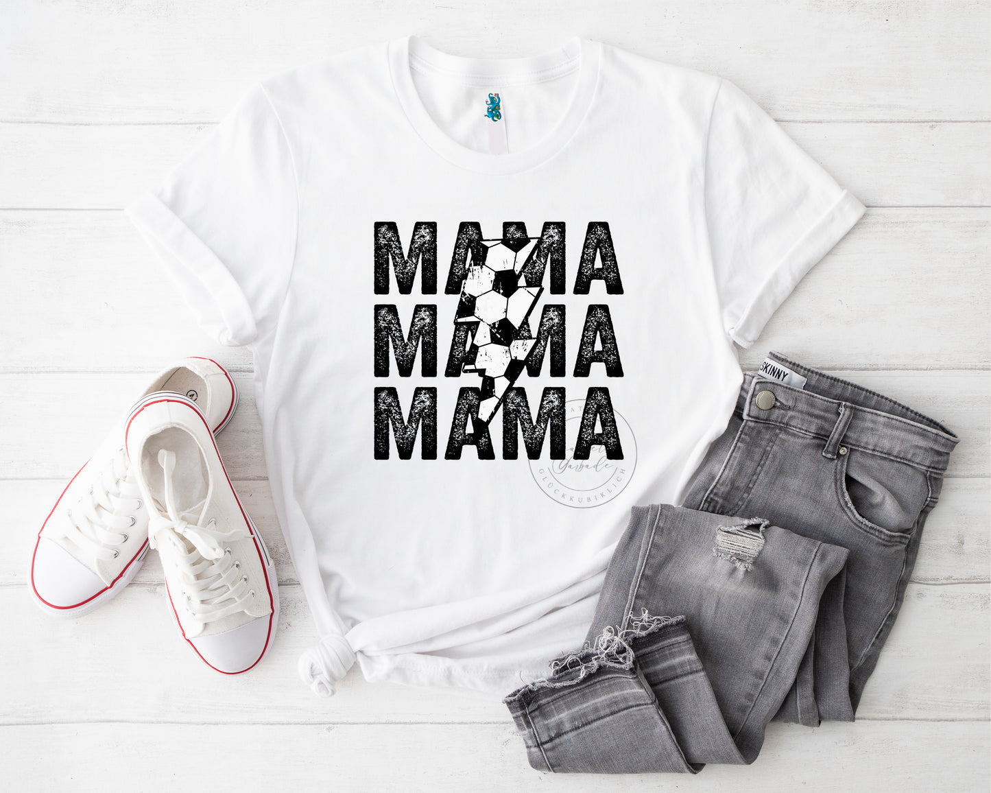 Fußball Mama Bügelbild