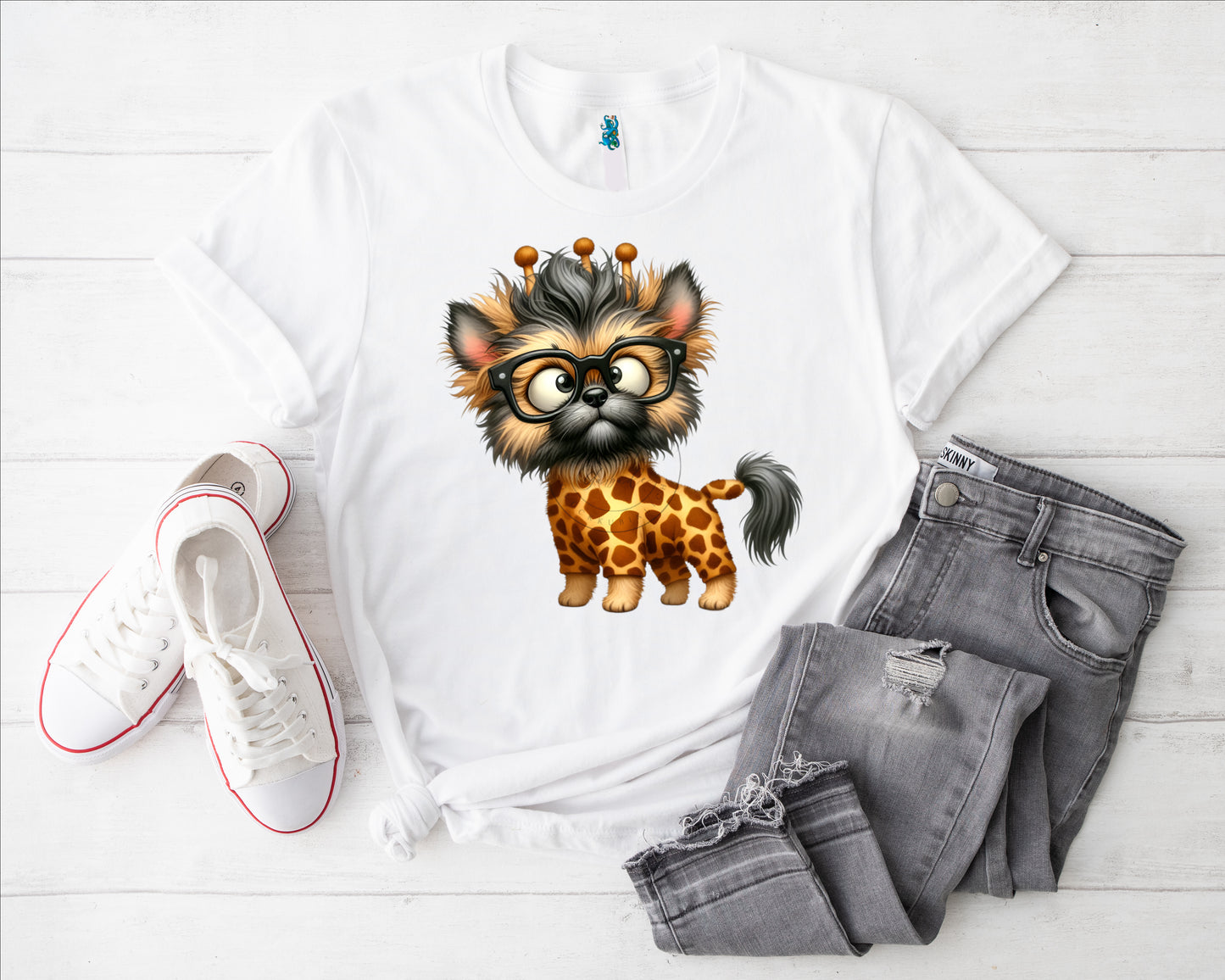 Giraffenhund II Bügelbild