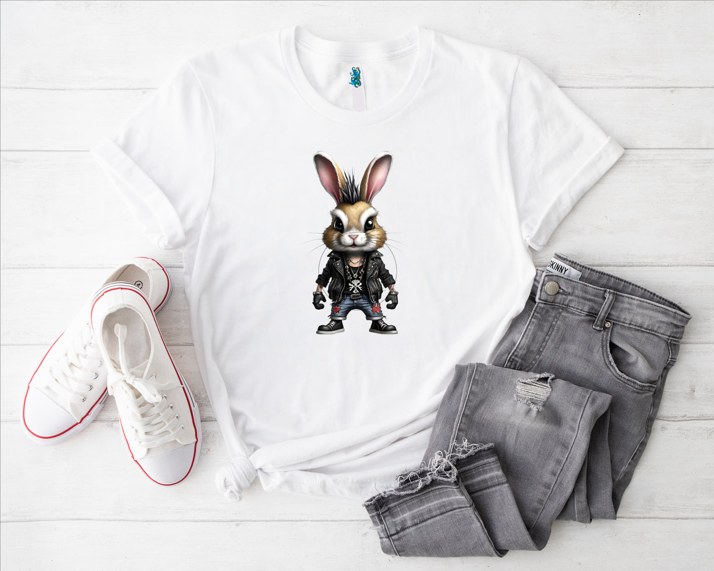 Hase Punk IV Bügelbild