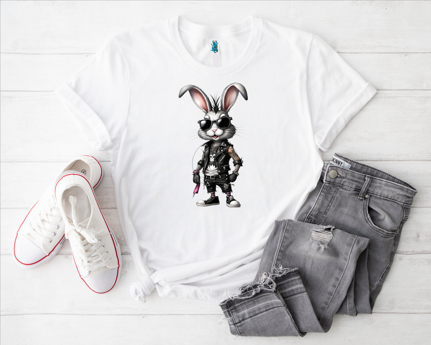 Hase Punk V Bügelbild