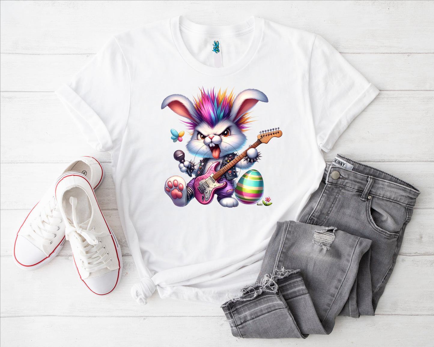 Hase crazy I Bügelbild