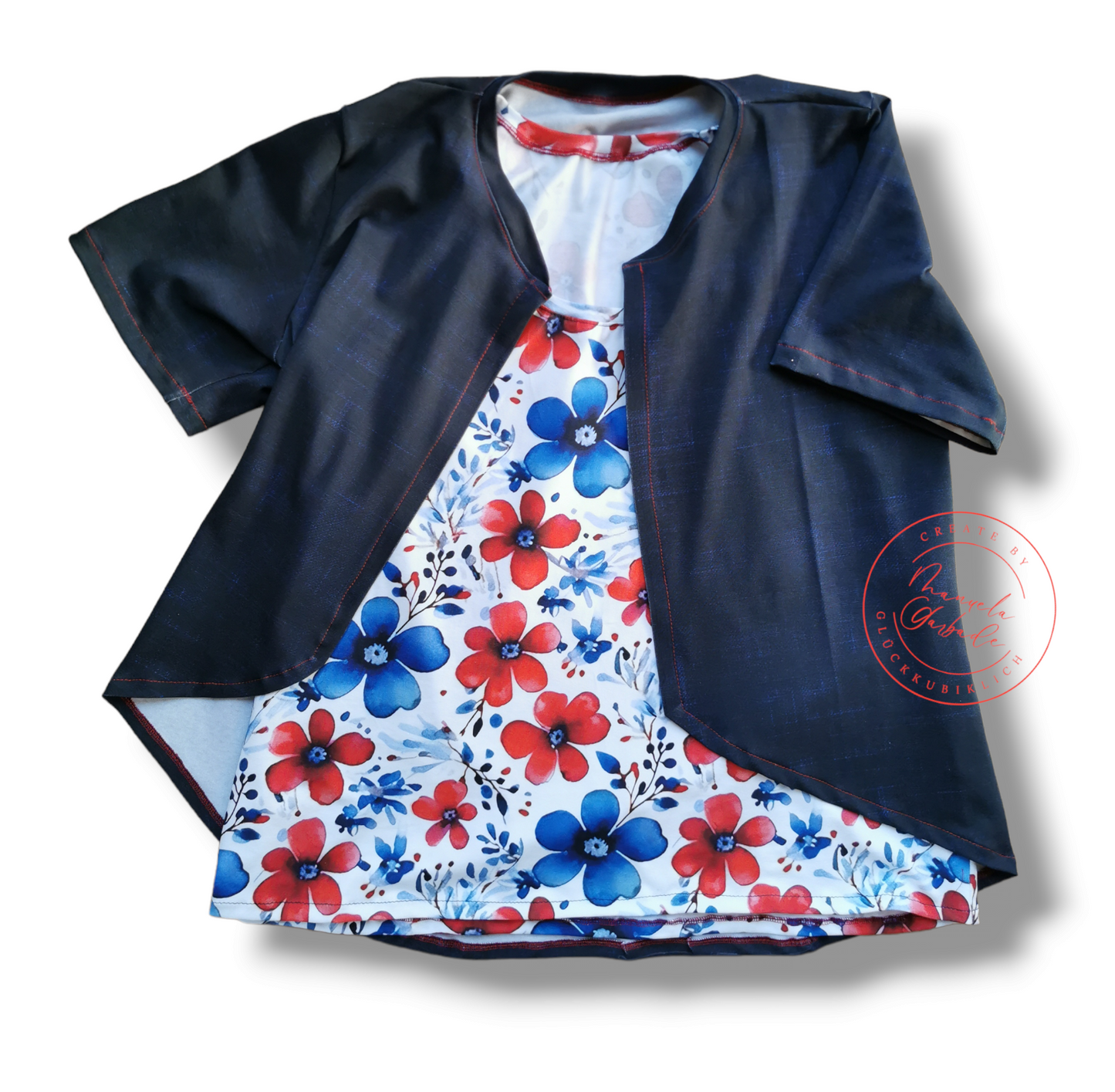 Archery Girl AO Blumen rot blau
