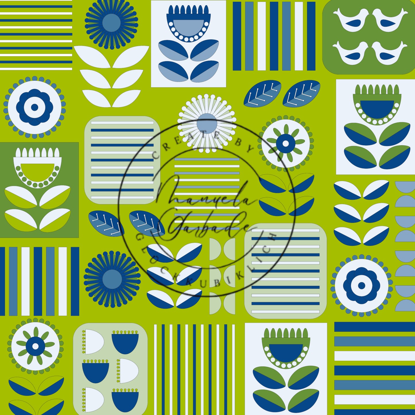VB Nordic Blumen MIX grün