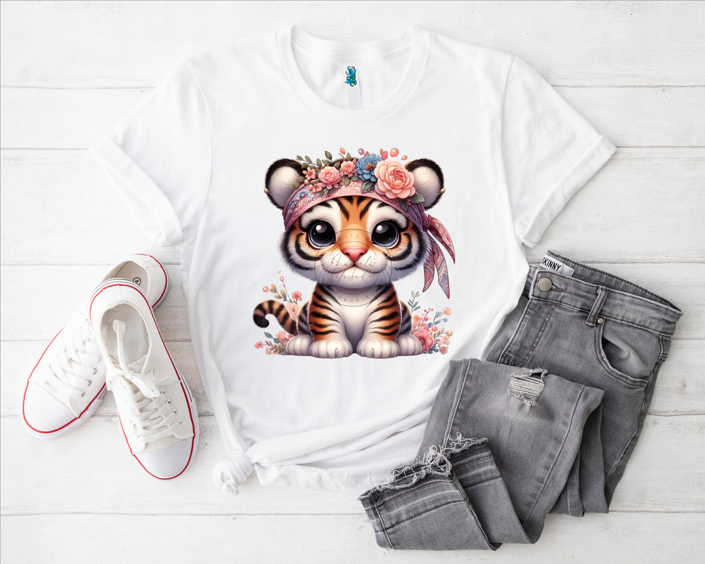 Tiger Girl I Bügelbild