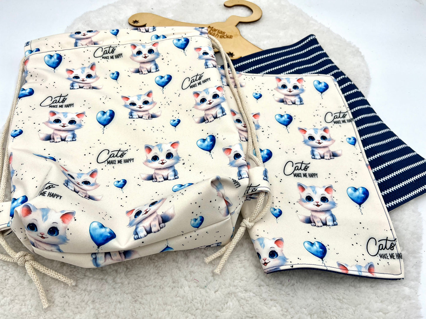 Katzenliebe creme blau