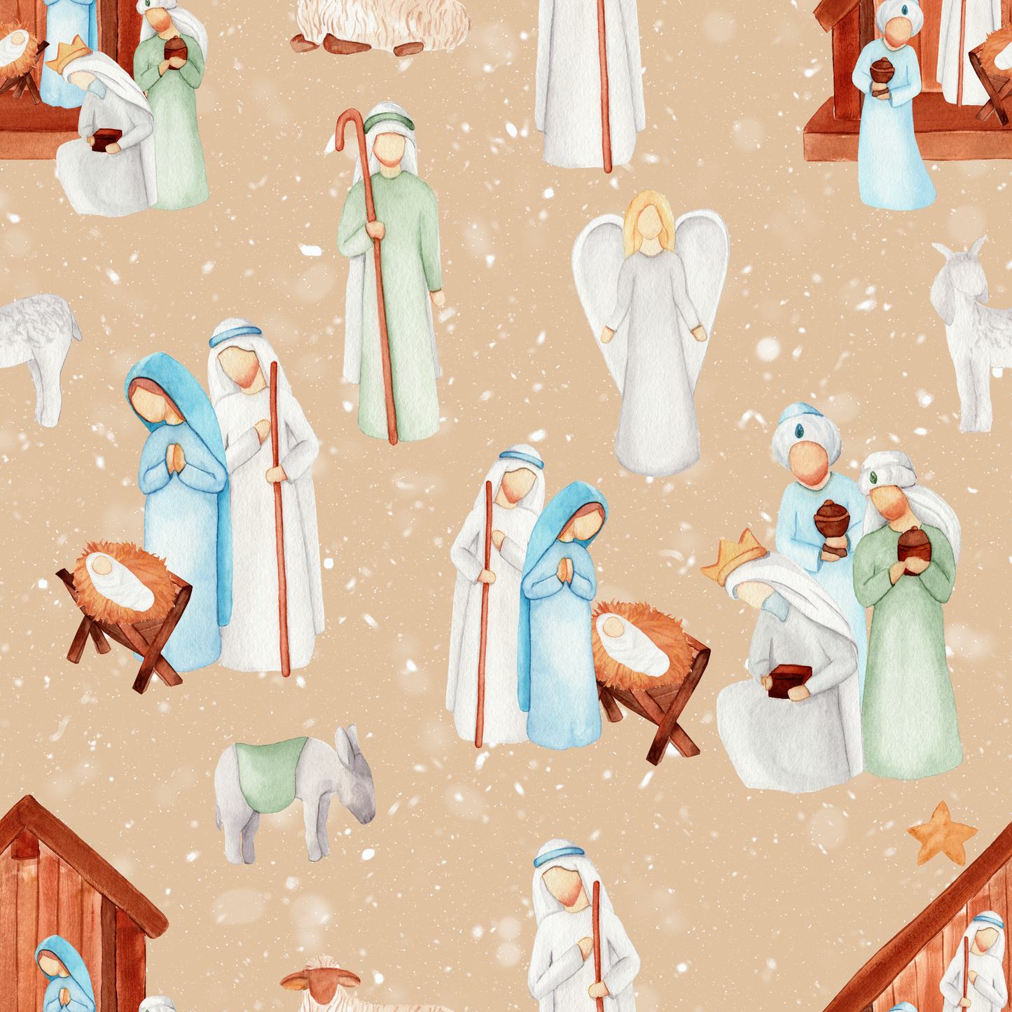 Jersey Weihnachtsgeschichte creme