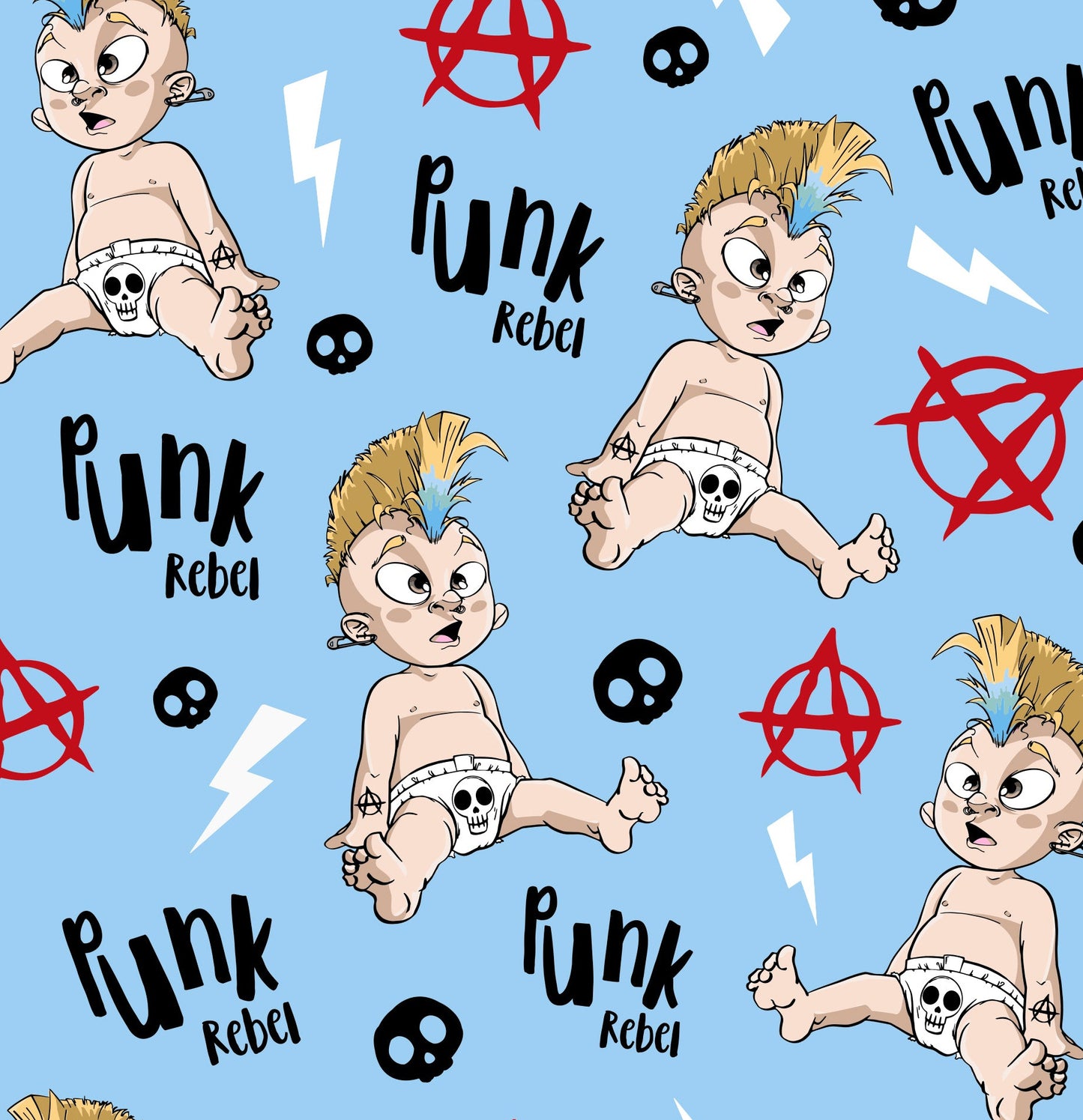 Punk rebel blau