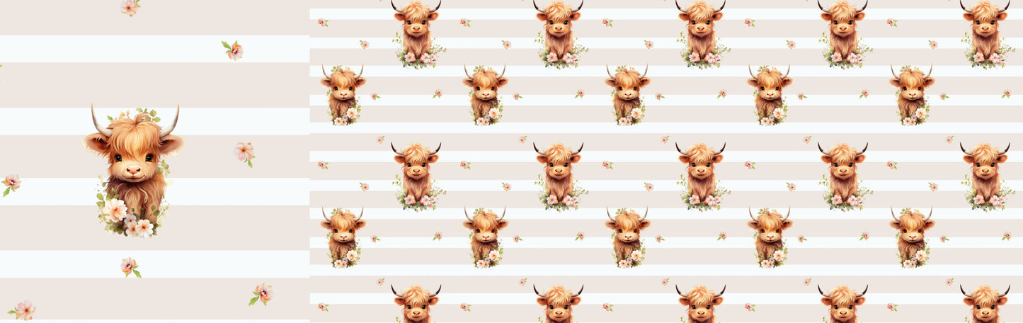 Highland cow girl 50x volle Breite cm