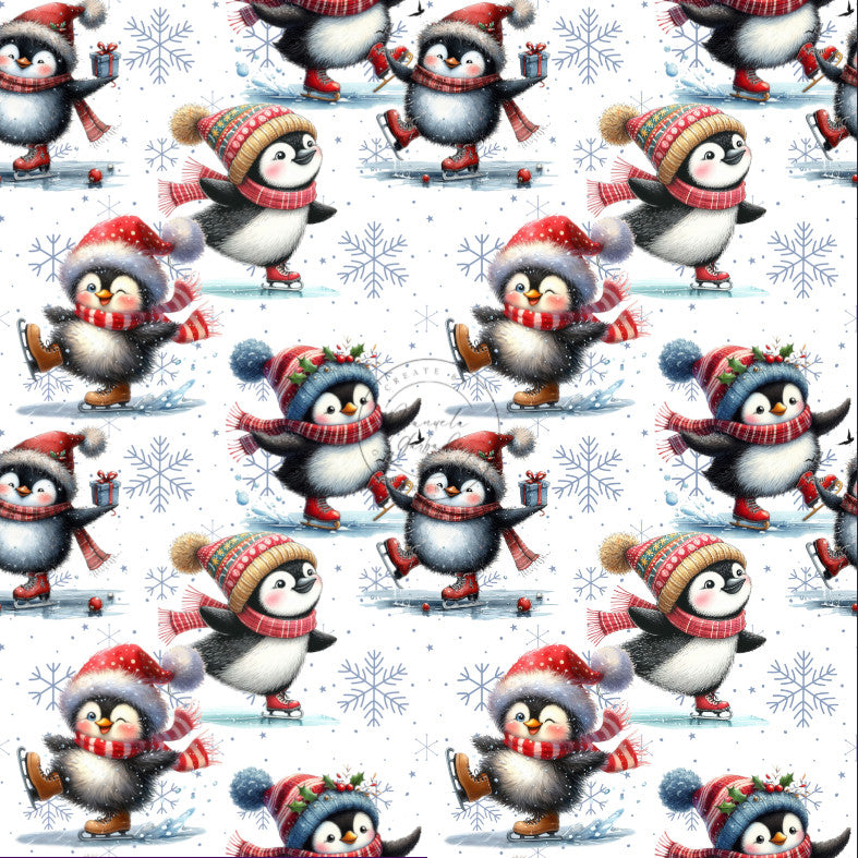 Winter-Weihnachts Pinguin weiß