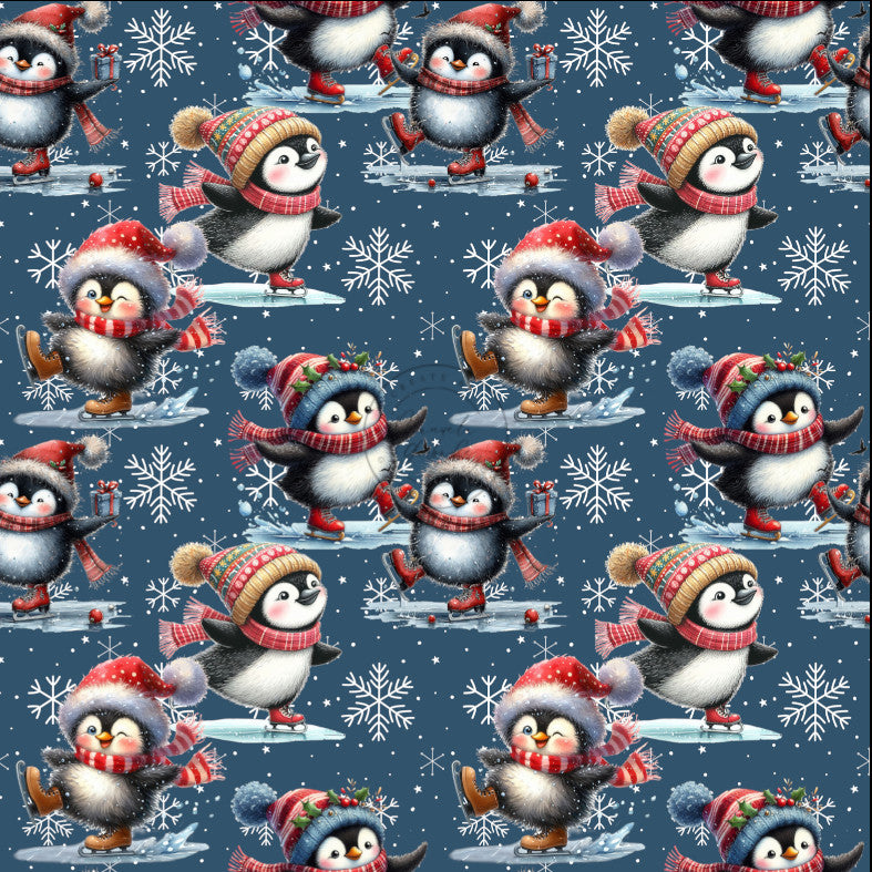 VB Winter-Weihnachts Pinguin blau