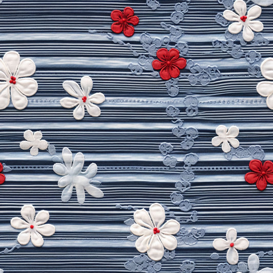 VB Jeans Muster Blumen + Streifen