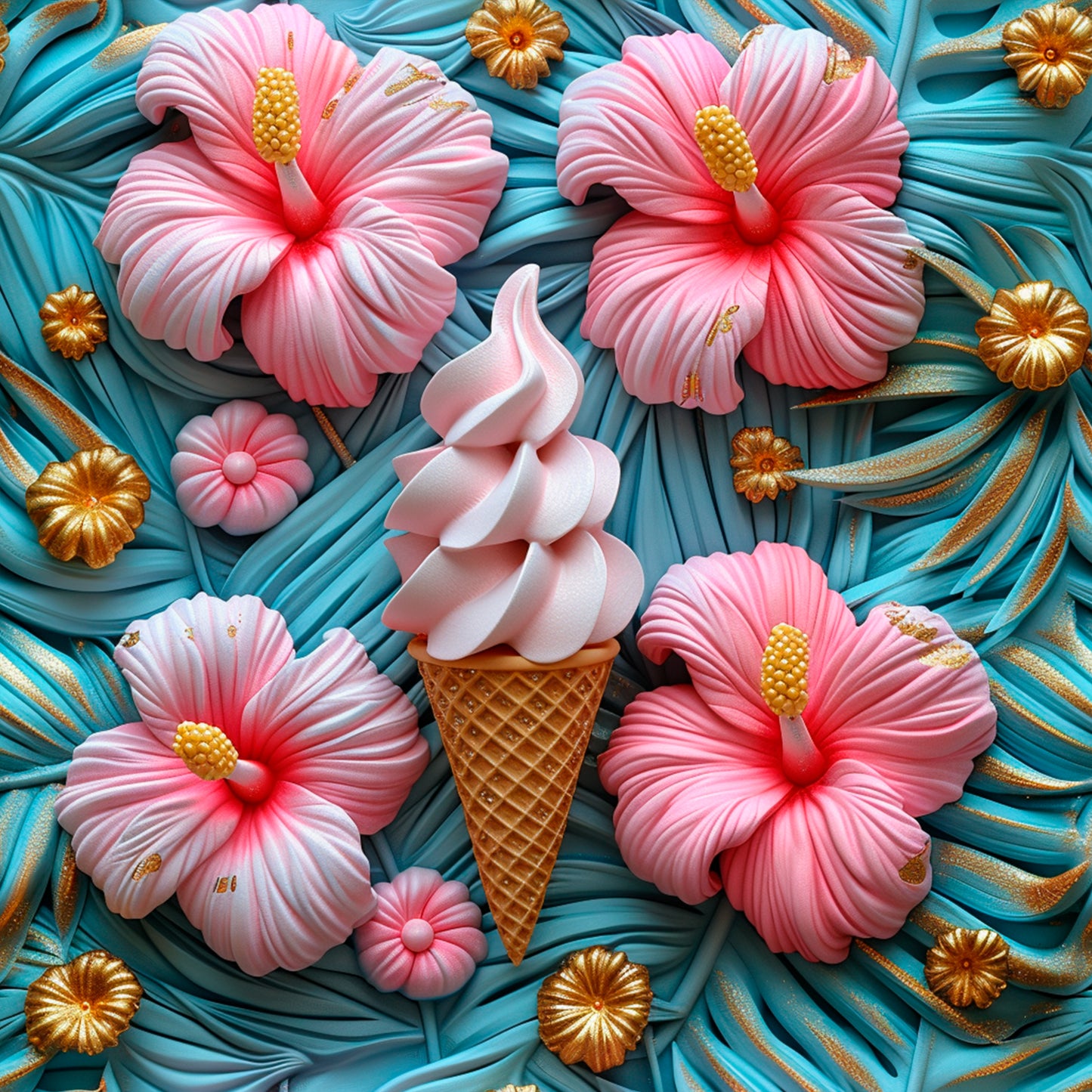 VB Sommerstrick Blume m Eis 3D