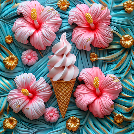 VB Sommerstrick Blume m Eis 3D