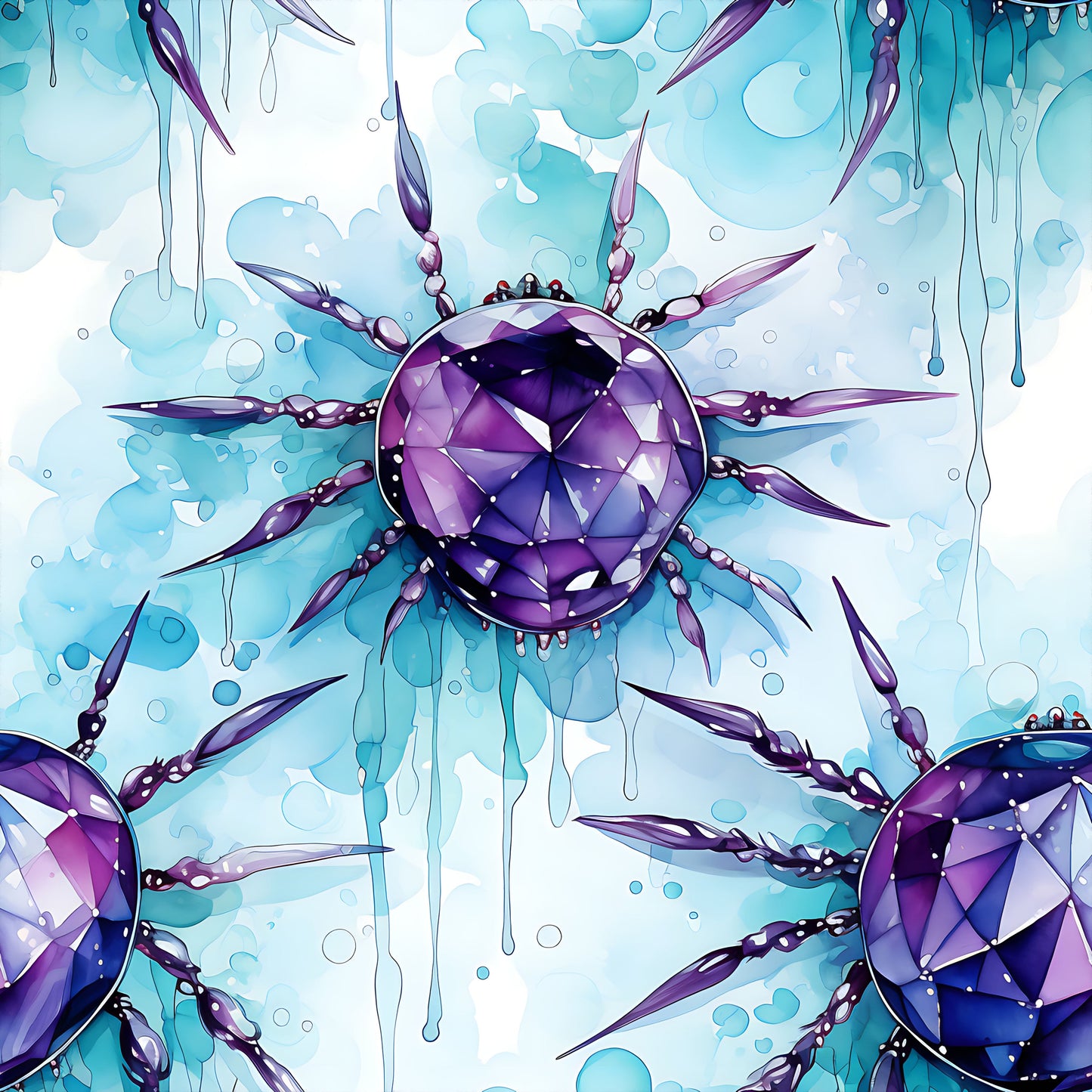 VB Spider Light Blue Spiderweb
