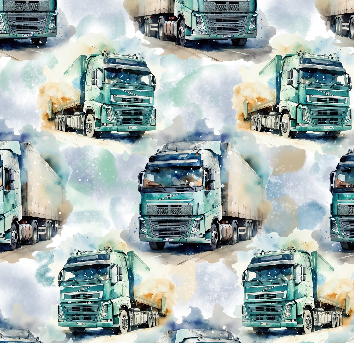 VB Truck aquarell hellblau