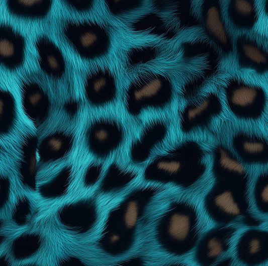 Karneval Leopard petrol