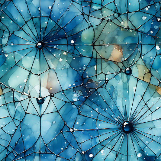 VB  Spider crystal blue Spiderweb