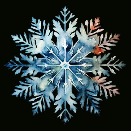 Steampunk Snowflake III Bügelbild A5