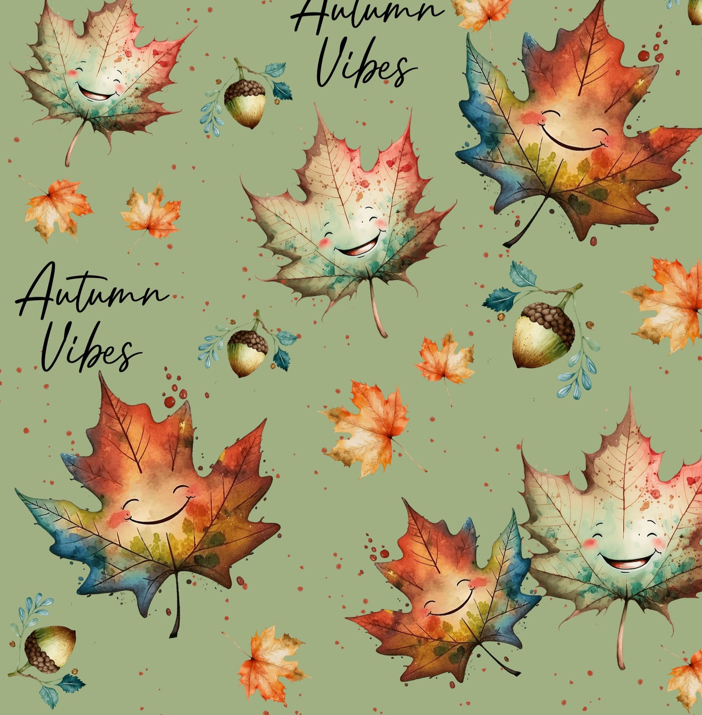 Musselin Autum vibes grün