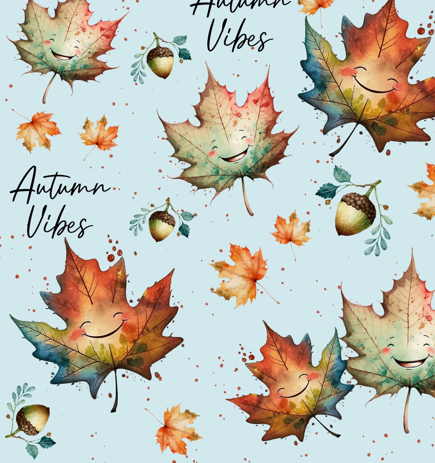 Musselin Autum vibes hellblau