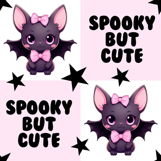VB Halloween Fledermaus Spooky rosa-weiß