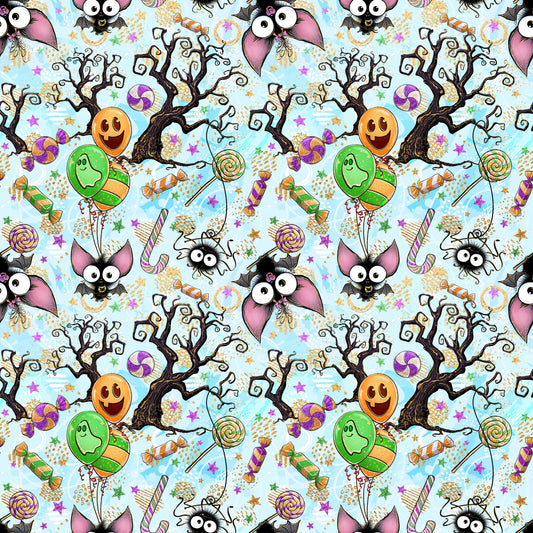 VB Halloween Bat Family Grusel weiß