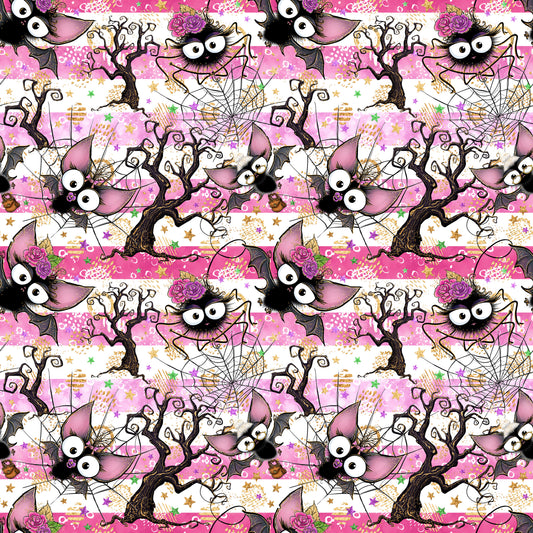 VB Halloween Bat Family Flatter pink Streifen