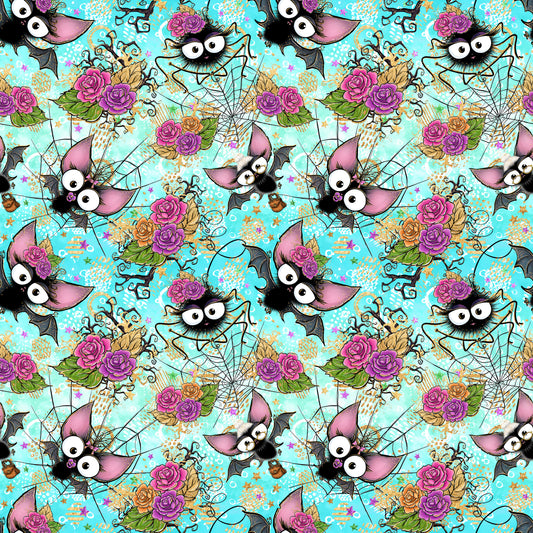 VB Halloween Bat Family Flatter hellblau