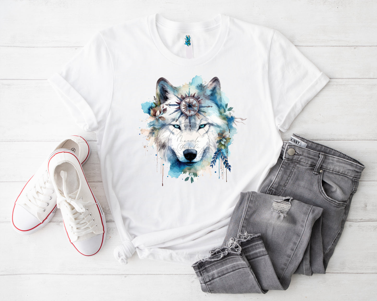 Boho Wolf I Bügelbild