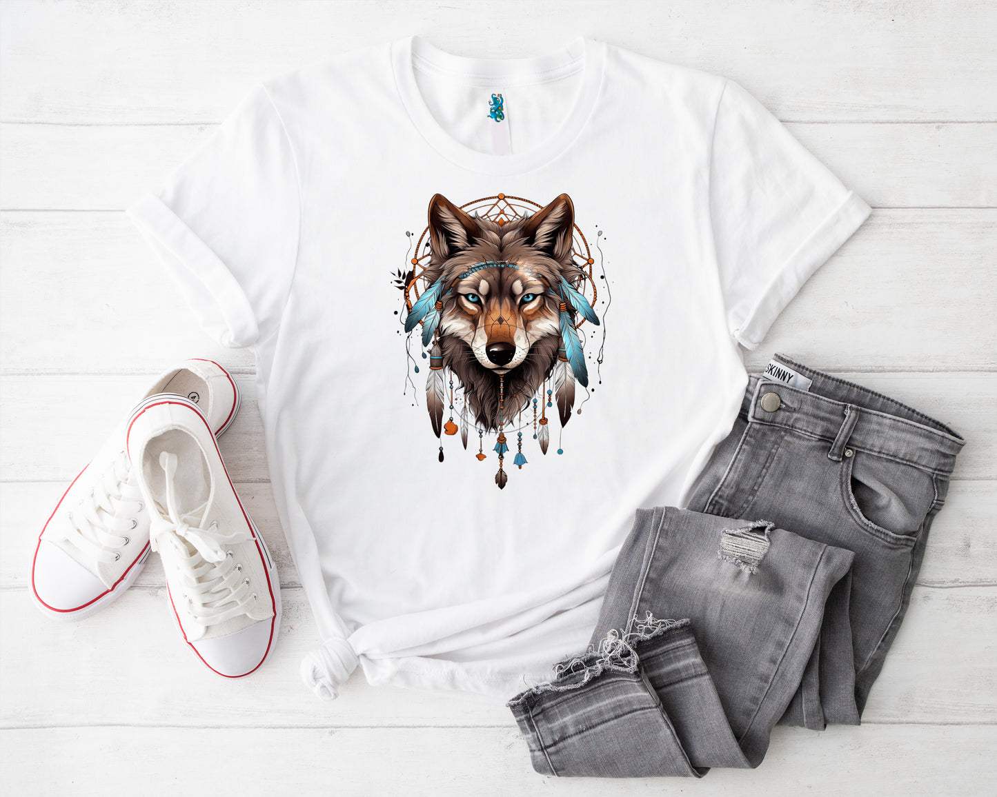 Boho Wolf III Bügelbild