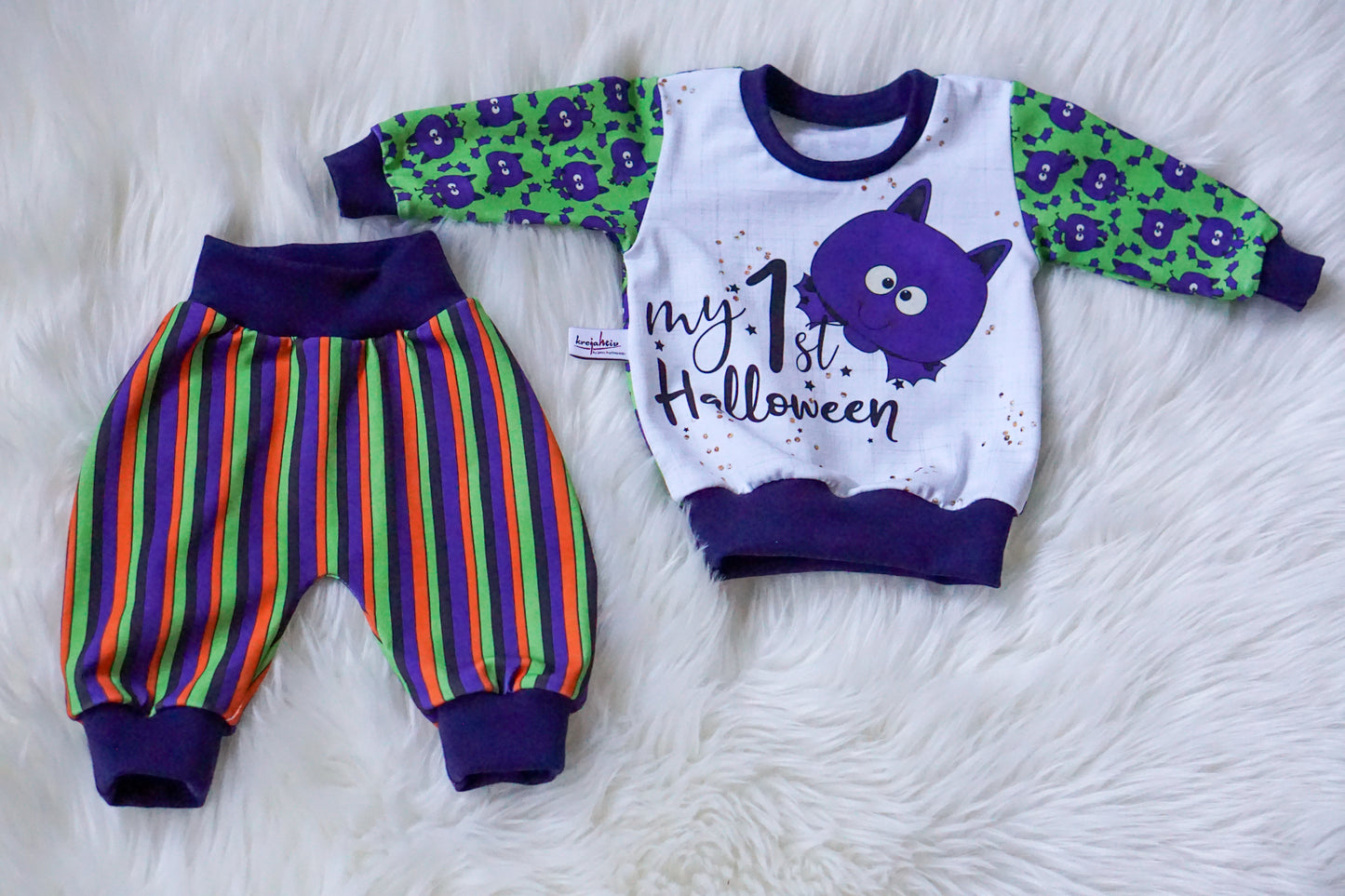 VB Halloween little Batty Kombi Streifen bunt