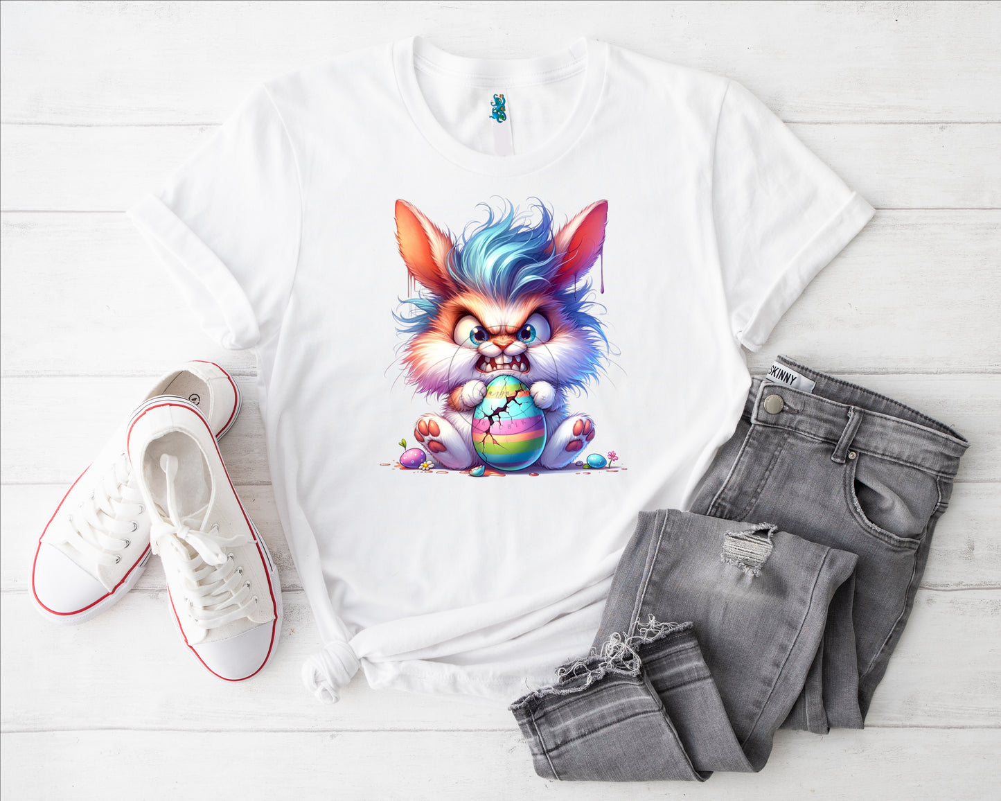 Hase crazy V Bügelbild