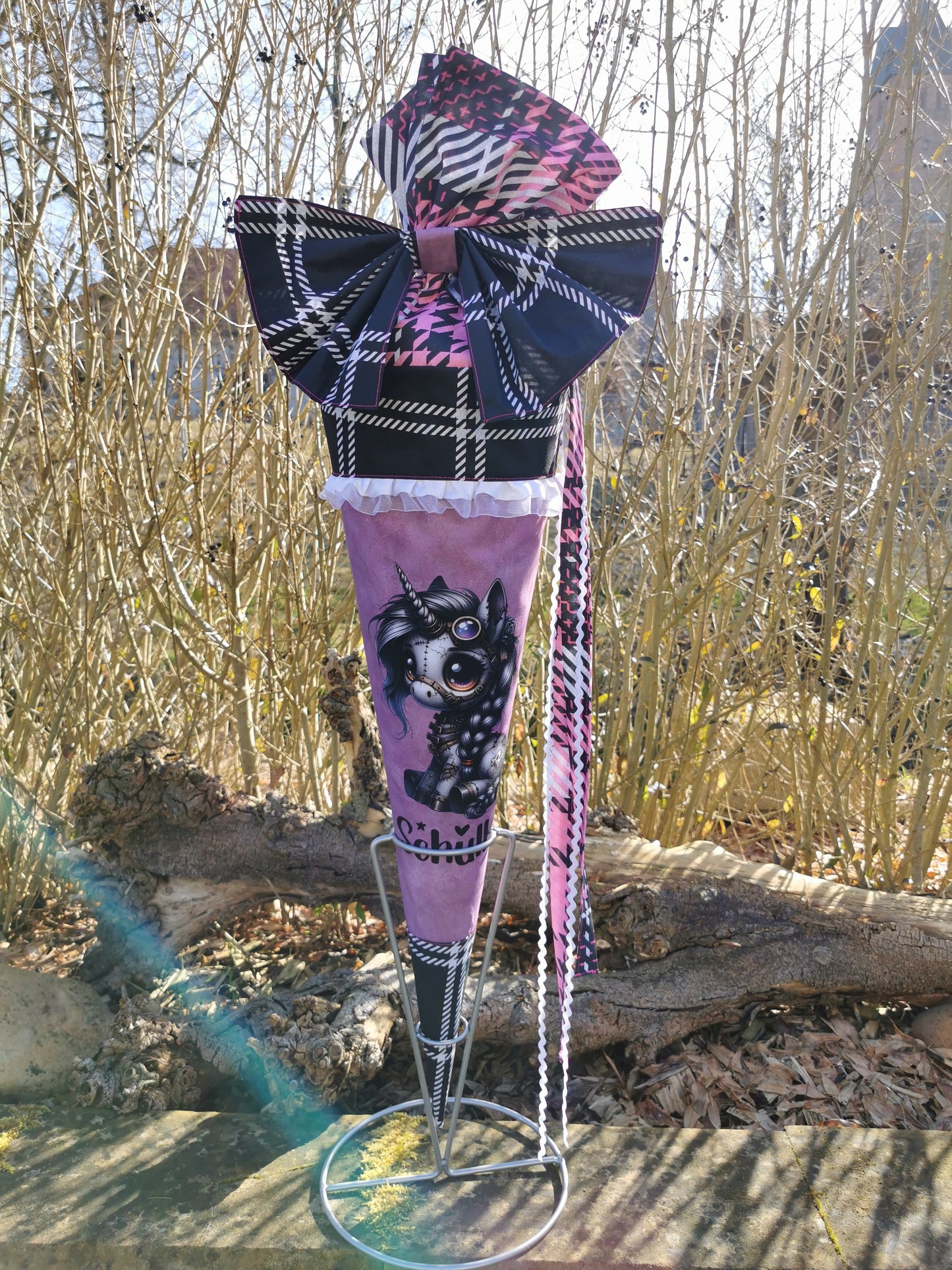 VB Einschulung Steampunk Einhorn 100x volle Breite cm