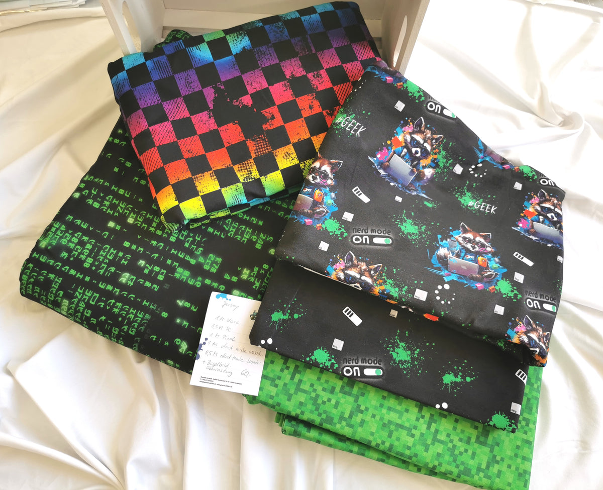 Stoffpaket Jersey 5Meter "Nerd"