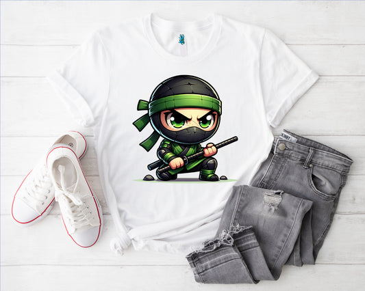 Ninja grün Bügelbild