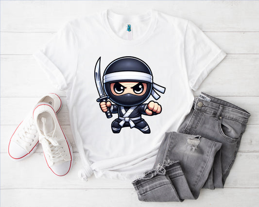 Ninja weiß Bügelbild