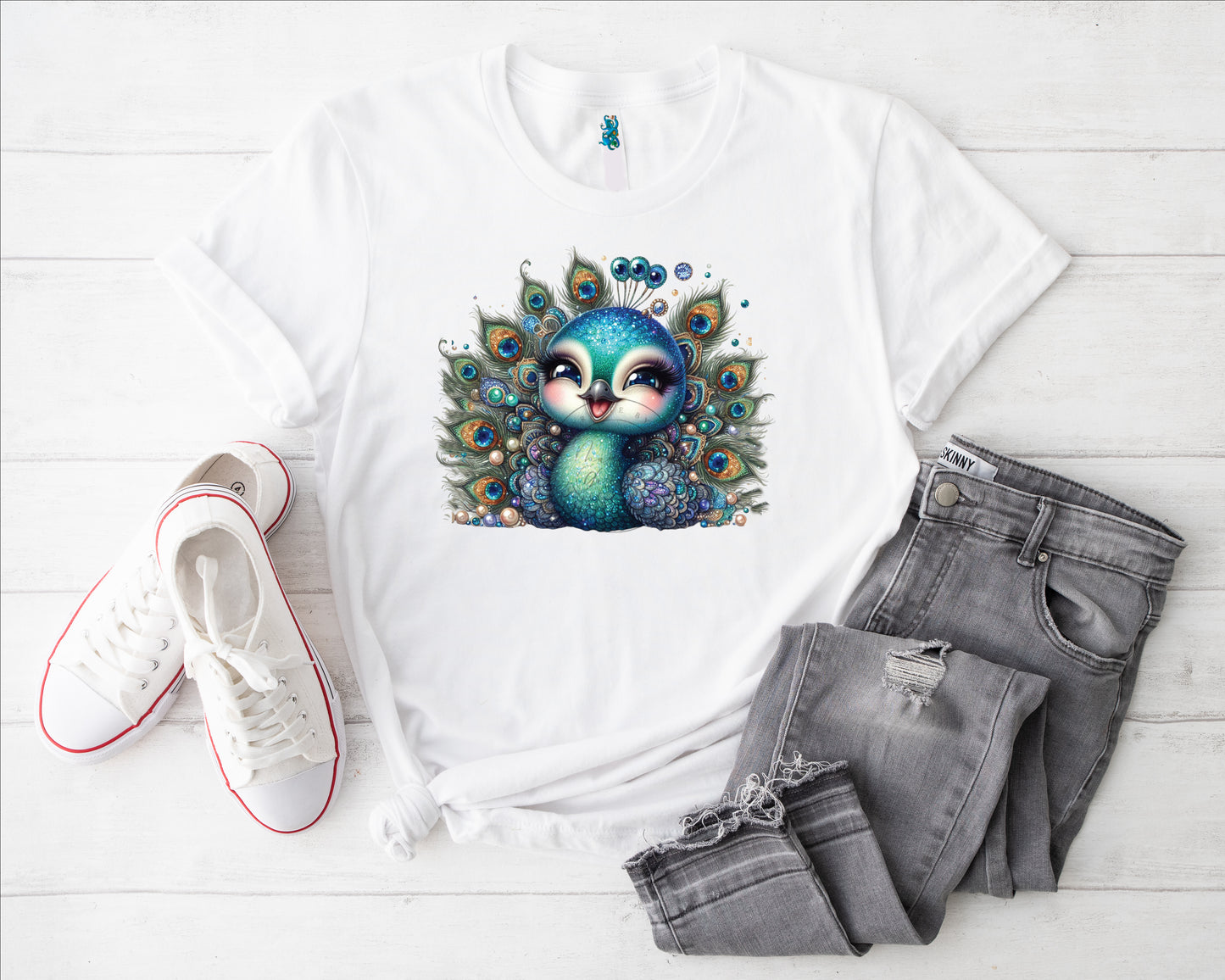 Pfau II Bügelbild
