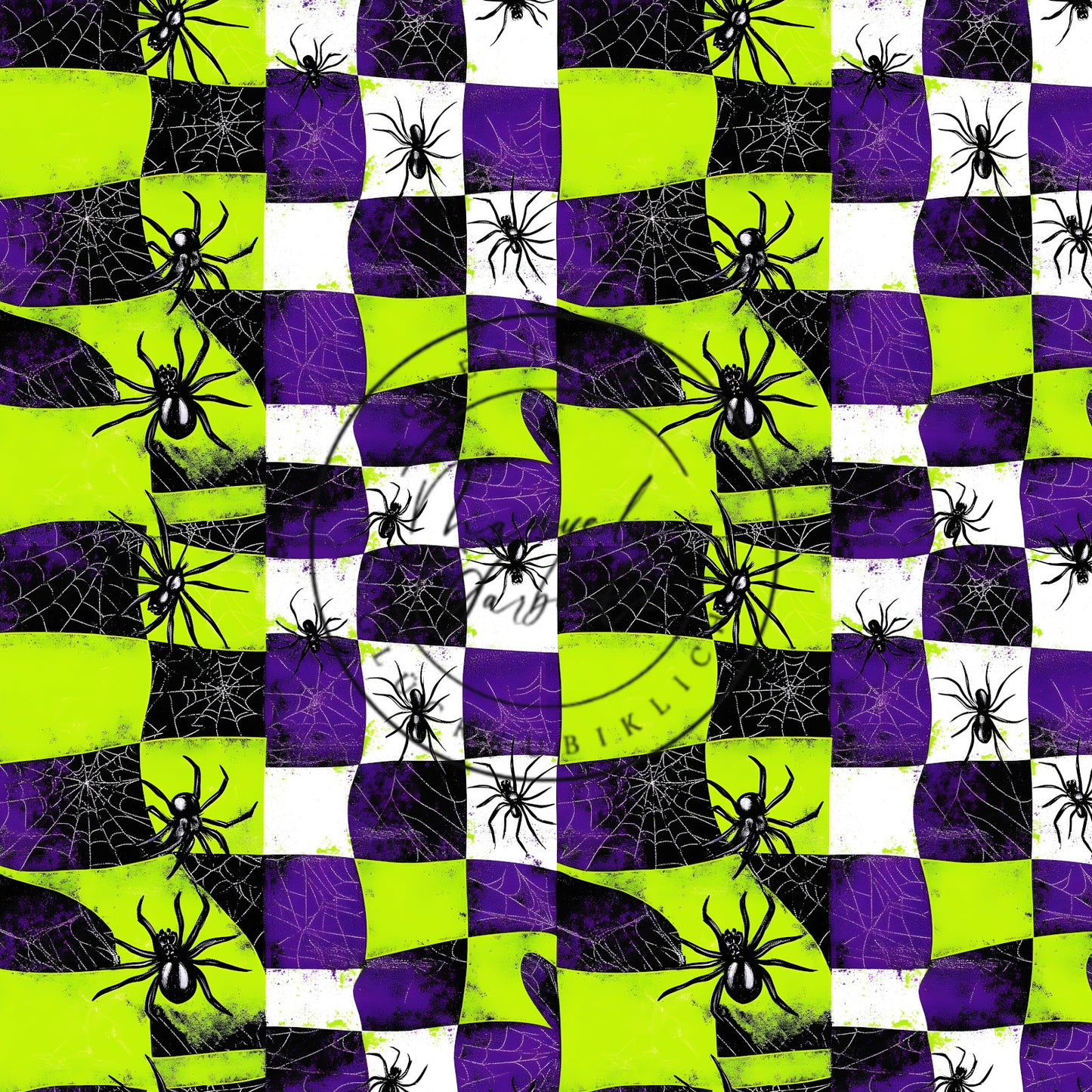 VB Halloween Gruselschach lila neongrün