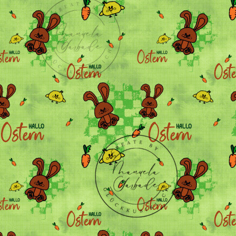 VB Hallo Ostern Hase grün