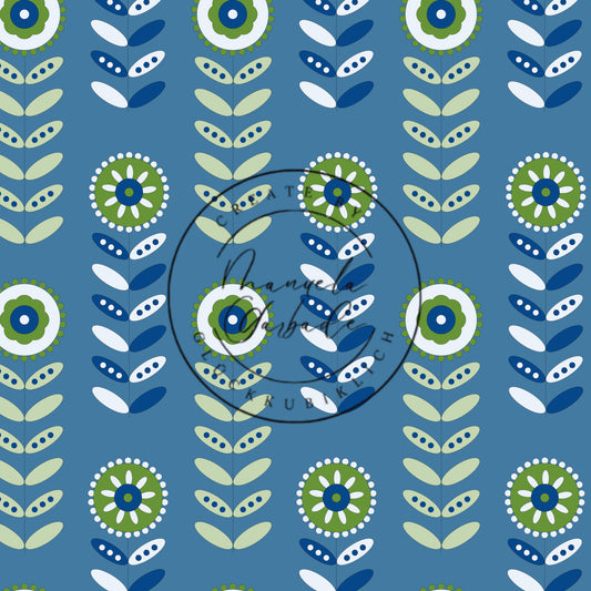 VB Nordic Blumen blau