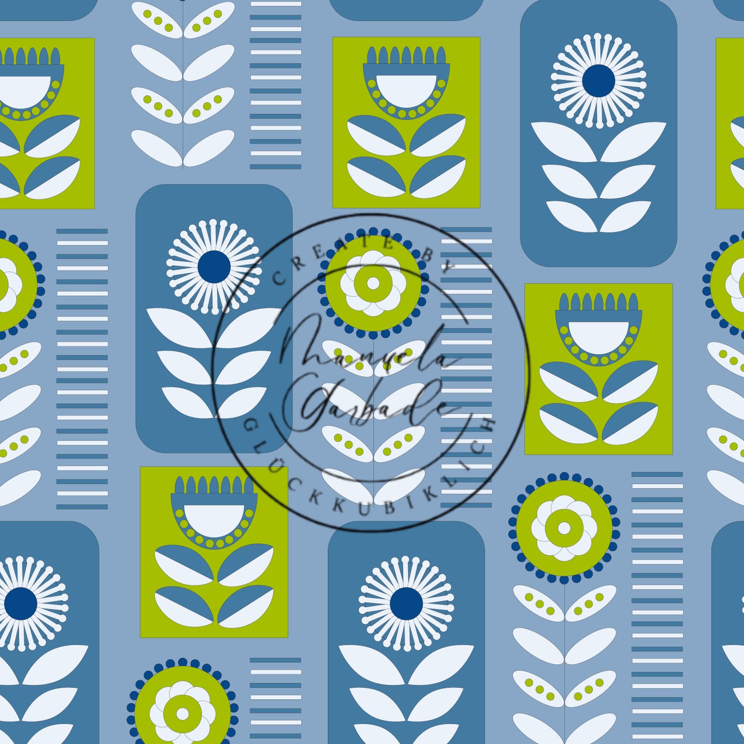 VB Nordic Blumen MIX blau