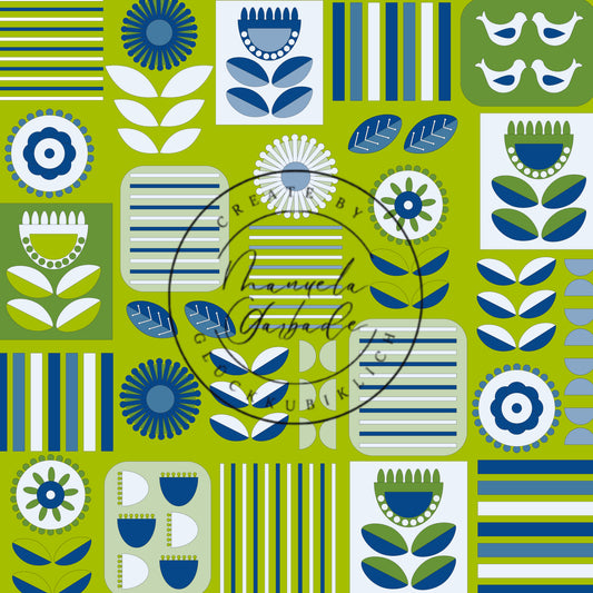 VB Nordic Blumen MIX grün