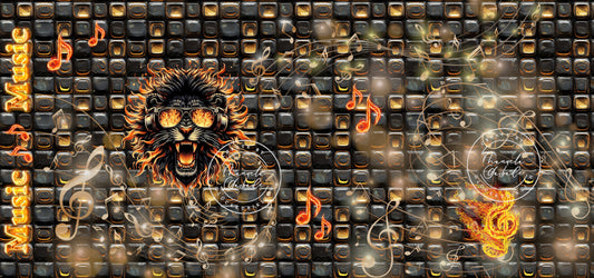 VB Wild Music Löwe Panel 75x volle Breite cm