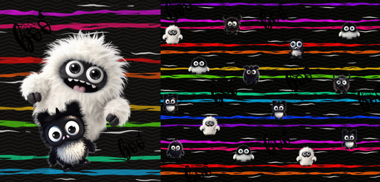 VB Monster boo bunte Streifen Panel 75x volle Breite cm